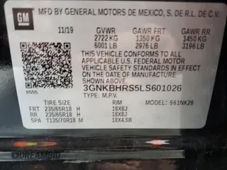 2020 Chevrolet Blazer LT z VIN 3GNKBHRS5LS601026, wystawiony jako Copart lot #56021965 z przebiegiem 40 994 mil mil oraz Szkoda całkowita • Salvage title. Historia ofert i sprzedaży dostępna na DreamBid. Obrazek 13.