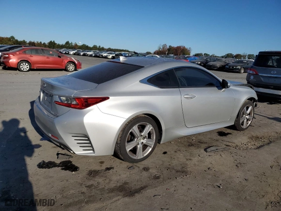 2015 Lexus RC 350 with VIN JTHSE5BC1F5000551, listed as a Copart auction lot 76241364 with 109,600 mi miles and Salvage Title. Bid and sale history available at carsss.com. Image 3.