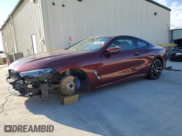 2020 BMW 8 Series 840i with VIN WBAAE2C05LCD13691, listed as a Copart auction lot 72885664 with 28,107 mi miles and Salvage Title. Bid and sale history available at carsss.com. Image 1.