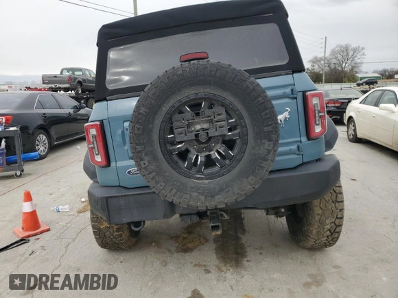 2021 Ford Bronco with VIN 1FMEE5DP3MLB01982, listed as a Copart auction lot 48349085 with 91,060 mi miles and Salvage Title. Bid and sale history available at DreamBid. Image 6.