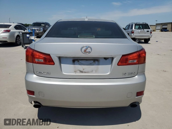 2007 Lexus IS 250 with VIN JTHBK262075042008, listed as a Copart auction lot 52261815 with 165,771 mi miles and Clean title. Bid and sale history available at DreamBid. Image 6.