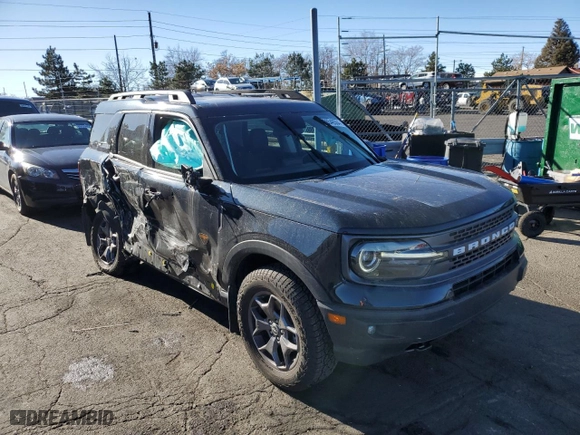 2023 Ford Bronco Sport Badlands with VIN 3FMCR9D9XPRE37963, listed as a Copart auction lot 86546504 with 17,045 mi miles and Salvage Title. Bid and sale history available at carsss.com. Image 4.