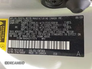 2010 Lexus RX 350 с VIN 2T2BK1BAXAC017079, выставлен на аукционе IAAI как лот 42541680 с пробегом 247 387 миль миль и . История ставок и продаж доступна на DreamBid. Изображение 9.