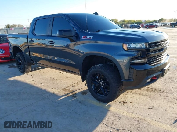 2021 Chevrolet Silverado 1500 LT Trail Boss with VIN 1GCPYFED2MZ116887, listed as a IAAI auction lot 40940453 with 43,449 mi miles and . Bid and sale history available at DreamBid. Image 1.