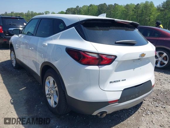 2021 Chevrolet Blazer LT with VIN 3GNKBHR41MS570635, listed as a IAAI auction lot 42059952 with 51,917 mi miles and . Bid and sale history available at DreamBid. Image 3.