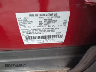2020 Ford Explorer Limited с VIN 1FMSK7FH6LGA79917, выставлен на аукционе IAAI как лот 41883477 с пробегом 112 703 миль миль и . История ставок и продаж доступна на DreamBid. Изображение 9.