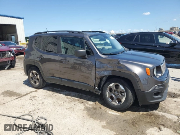 2017 Jeep Renegade Sport with VIN ZACCJAAB9HPF61383, listed as a Copart auction lot 54016175 with 87,598 mi miles and Clean title. Bid and sale history available at DreamBid. Image 4.