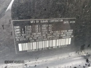 2020 Subaru Impreza with VIN 4S3GTAB67L3712893, listed as a Copart auction lot 51097195 with 43,859 mi miles and Salvage title. Bid and sale history available at DreamBid. Image 14.