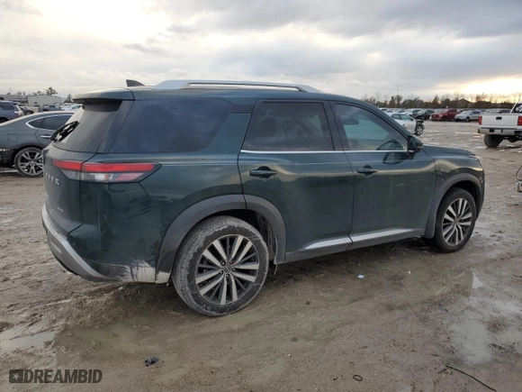 2022 Nissan Pathfinder Platinum with VIN 5N1DR3DG3NC266310, listed as a Copart auction lot 43076525 with 65,931 mi miles and Salvage Title. Bid and sale history available at carsss.com. Image 3.