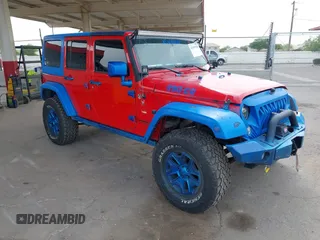 2016 Jeep Wrangler Unlimited Rubicon Hard Rock z VIN 1C4BJWFG9GL137167, wystawiony jako IAAI lot #42393930 z przebiegiem 123 848 mil mil oraz . Historia ofert i sprzedaży dostępna na DreamBid. Obrazek 1.