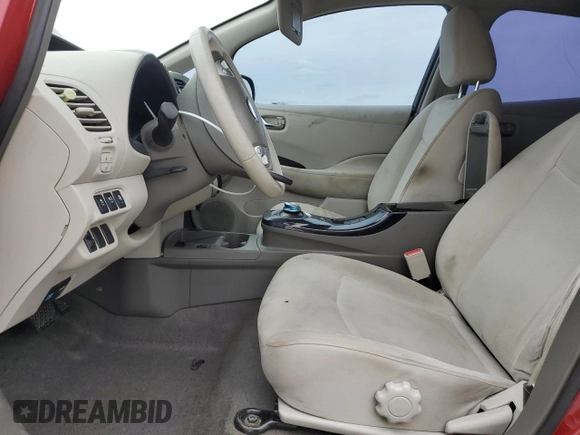 2012 Nissan LEAF SL with VIN JN1AZ0CP4CT019594, listed as a Copart auction lot 56003495 with 62,110 mi miles and Clean Title. Bid and sale history available at DreamBid. Image 7.