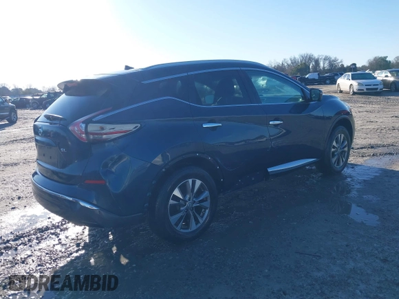 2016 Nissan Murano Platinum with VIN 5N1AZ2MG8GN120103, listed as a IAAI auction lot 41750780 with 28,516 mi miles. Bid and sale history available at carsss.com. Image 4.