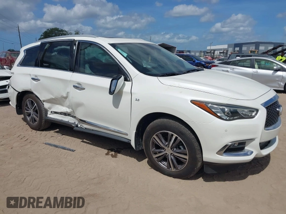 2017 Infiniti QX60 with VIN 5N1DL0MNXHC540248, listed as a IAAI auction lot 41954042 with 120,550 mi miles. Bid and sale history available at carsss.com. Image 1.