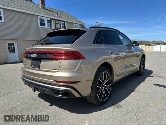 2019 Audi Q8 Prestige with VIN WA1FVBF18KD015892, listed as a Copart auction lot 52225795 with 61,436 mi miles and Clean title. Bid and sale history available at DreamBid. Image 3.