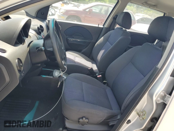 2007 Chevrolet Aveo LS with VIN KL1TD66617B758922, listed as a Copart auction lot 52804665 with 91,639 mi miles and Salvage title. Bid and sale history available at DreamBid. Image 7.