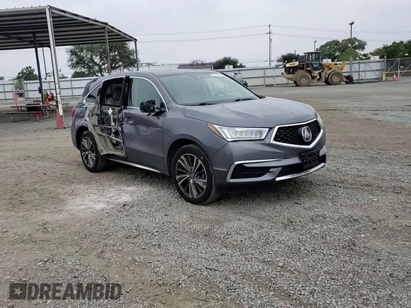 2017 Acura MDX Technology with VIN 5FRYD3H57HB004261, listed as a Copart auction lot 61956755 with 73,600 mi miles and Salvage title. Bid and sale history available at DreamBid. Image 14.