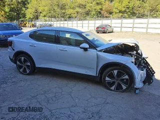 2023 Polestar 2 with VIN YSMED3KA8PL149139, listed as a Copart auction lot 71019124 with 24,023 mi miles and Non Repairable. Bid and sale history available at carsss.com. Image 4.