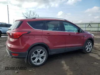 2019 Ford Escape Titanium with VIN 1FMCU9J91KUB56025, listed as a Copart auction lot 52856655 with 56,612 mi miles and Clean Title. Bid and sale history available at carsss.com. Image 3.