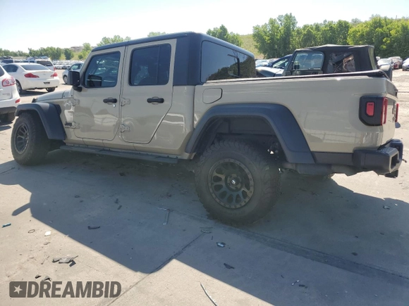 2020 Jeep Gladiator Sport S with VIN 1C6HJTAG5LL161239, listed as a Copart auction lot 60348605 with 35,333 mi miles and Salvage title. Bid and sale history available at DreamBid. Image 2.