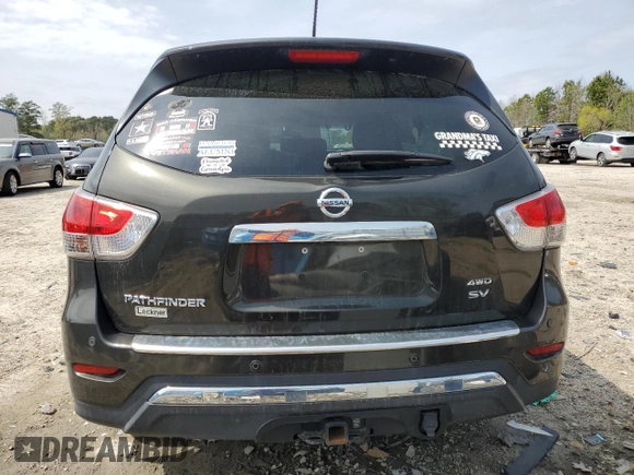 2016 Nissan Pathfinder SV with VIN 5N1AR2MMXGC604663, listed as a Copart auction lot 51388265 with 72,928 mi miles and Salvage Title. Bid and sale history available at carsss.com. Image 6.