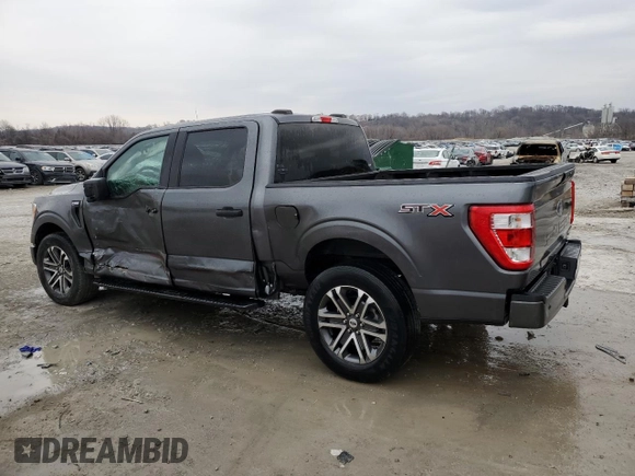 2021 Ford F-150 XL with VIN 1FTEW1CP1MFA48094, listed as a Copart auction lot 47822195 with 56,506 mi miles and Salvage Title. Bid and sale history available at carsss.com. Image 2.