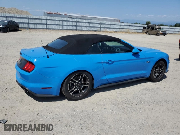 2022 Ford Mustang GT Premium with VIN 1FATP8FF8N5107462, listed as a Copart auction lot 60014115 with 58,878 mi miles and Salvage title. Bid and sale history available at DreamBid. Image 3.