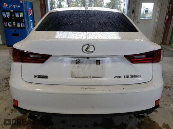 2015 Lexus IS 350 with VIN JTHCE1D22F5006893, listed as a Copart auction lot 52001015 with 53,253 mi miles and Salvage Title. Bid and sale history available at carsss.com. Image 6.