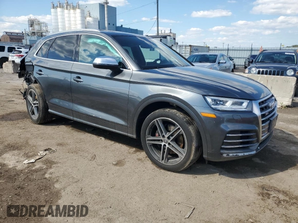 2019 Audi SQ5 Premium Plus with VIN WA1B4AFYXK2027241, listed as a Copart auction lot 72826554 with 70,140 mi miles and Salvage Title. Bid and sale history available at DreamBid. Image 4.