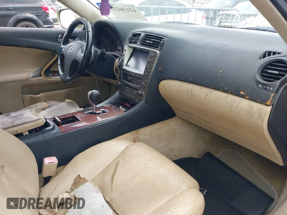 2006 Lexus IS 250 z VIN JTHBK262665003759, wystawiony jako IAAI lot #42134225 z przebiegiem 251 742 mil mil oraz . Historia ofert i sprzedaży dostępna na DreamBid. Obrazek 5.