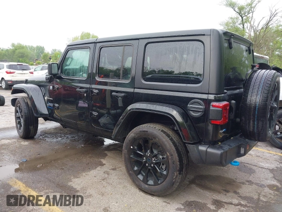 2024 Jeep Wrangler Sahara with VIN 1C4RJXP67RW274877, listed as a IAAI auction lot 42119319 with 7,157 mi miles and . Bid and sale history available at DreamBid. Image 3.