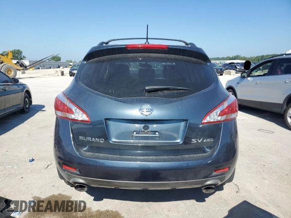 2013 Nissan Murano SV with VIN JN8AZ1MW9DW310041, listed as a Copart auction lot 65663454 with 204,971 mi miles and Salvage Title. Bid and sale history available at carsss.com. Image 6.