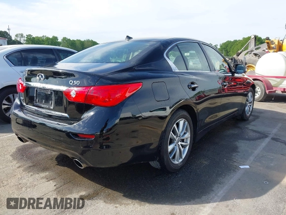 2017 Infiniti Q50 2.0t Premium with VIN JN1CV7AR5HM682126, listed as a IAAI auction lot 42065917 with 48,552 mi miles. Bid and sale history available at carsss.com. Image 4.