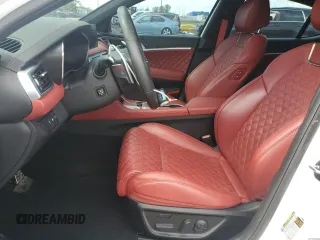 2023 Genesis G70 3.3T with VIN KMTG54TE9PU104764, listed as a Copart auction lot 66614024 with 36,983 mi miles and Salvage Title. Bid and sale history available at carsss.com. Image 7.