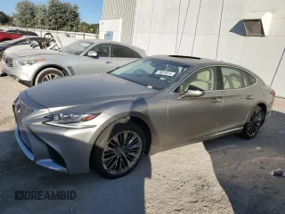 2018 Lexus LS with VIN JTHB51FF2J5005005, listed as a Copart auction lot 76976514 with 43,698 mi miles and Salvage Title. Bid and sale history available at carsss.com. Image 1.