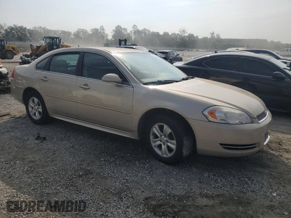 2012 Chevrolet Impala LS Fleet with VIN 2G1WF5E31C1221875, listed as a Copart auction lot 59107735 with 192,225 mi miles and Salvage title. Bid and sale history available at DreamBid. Image 4.