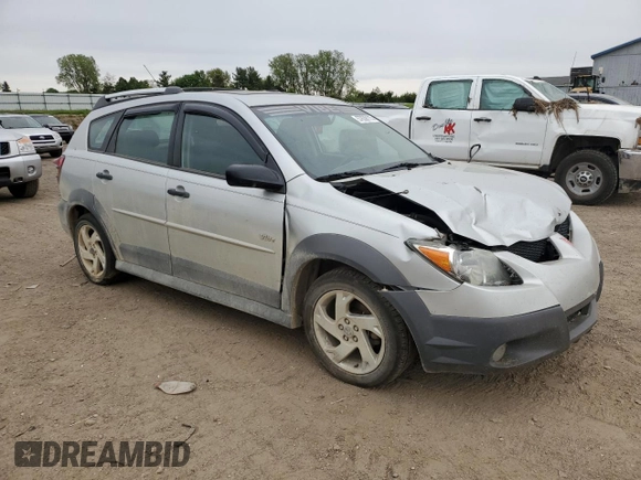 2004 Pontiac Vibe with VIN 5Y2SM62814Z416000, listed as a Copart auction lot 57638115 with 299,999 mi miles and Salvage title. Bid and sale history available at DreamBid. Image 4.