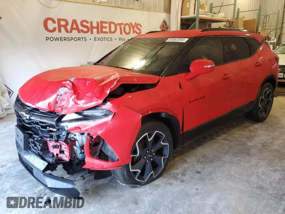 2019 Chevrolet Blazer RS with VIN 3GNKBJRS3KS690164, listed as a Copart auction lot 84563264 with 110,980 mi miles and Salvage Title. Bid and sale history available at DreamBid. Image 1.