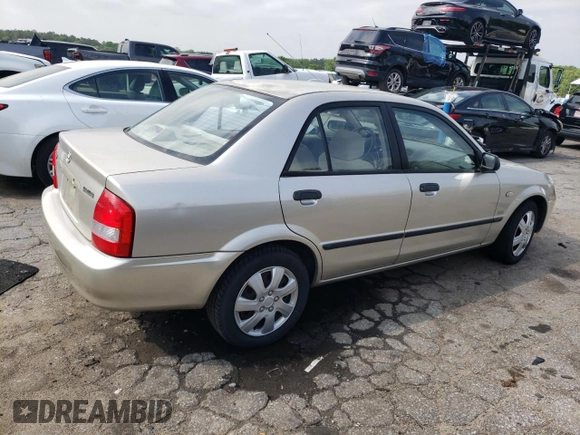 2003 Mazda Protege DX with VIN JM1BJ225X30107443, listed as a Copart auction lot 54777625 with 283,760 mi miles and Clean Title. Bid and sale history available at DreamBid. Image 3.