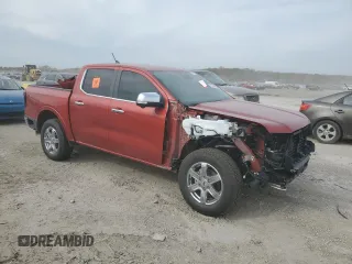 2024 Ford Ranger LARIAT with VIN 1FTER4KH2RLE38343, listed as a Copart auction lot 77941904 with 0 mi miles and Salvage Title. Bid and sale history available at carsss.com. Image 4.