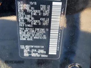 2019 Nissan Armada Platinum with VIN JN8AY2NF1K9351184, listed as a Copart auction lot 49127185 with 120,076 mi miles and Salvage Title. Bid and sale history available at carsss.com. Image 16.