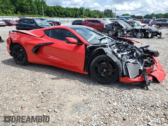 2022 Chevrolet Corvette 1LT with VIN 1G1YA2D43N5111511, listed as a Copart auction lot 57722565 with Not provided miles and Salvage title. Bid and sale history available at DreamBid. Image 4.