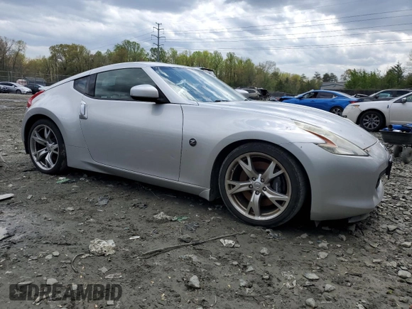 2010 Nissan 370Z with VIN JN1AZ4EH6AM505621, listed as a Copart auction lot 52745505 with 107,660 mi miles and Salvage Title. Bid and sale history available at carsss.com. Image 4.