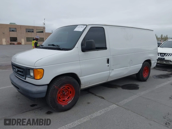 2006 Ford Econoline Cargo with VIN 1FTRE14W16HA85762, listed as a IAAI auction lot 42075835 with 88,491 mi miles. Bid and sale history available at carsss.com. Image 16.