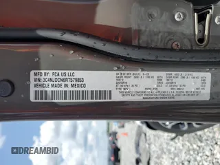 2024 Jeep Compass Limited z VIN 3C4NJDCN6RT579853, wystawiony jako Copart lot #57946295 z przebiegiem 3 978 mil mil oraz Nie do naprawy • Non repairable. Historia ofert i sprzedaży dostępna na DreamBid. Obrazek 14.
