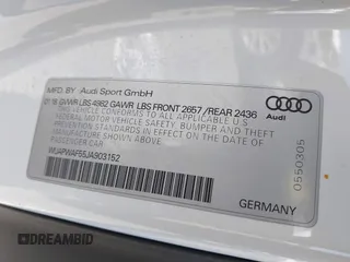 2018 Audi RS 5 z VIN WUAPWAF55JA903152, wystawiony jako IAAI lot #42193996 z przebiegiem 95 730 mil mil oraz . Historia ofert i sprzedaży dostępna na DreamBid. Obrazek 9.