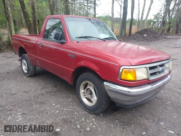 1997 Ford Ranger XLT with VIN 1FTCR10A2VUC17857, listed as a IAAI auction lot 41986717 with 184,491 mi miles. Bid and sale history available at carsss.com. Image 1.