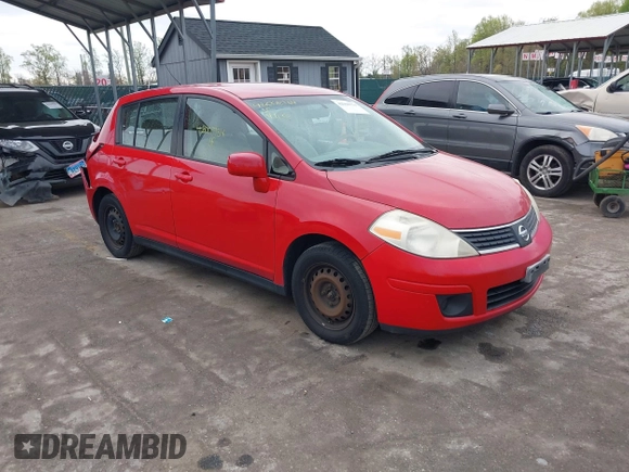 2007 Nissan Versa 1.8 S with VIN 3N1BC13EX7L364889, listed as a IAAI auction lot 42008734 with 147,613 mi miles. Bid and sale history available at carsss.com. Image 1.