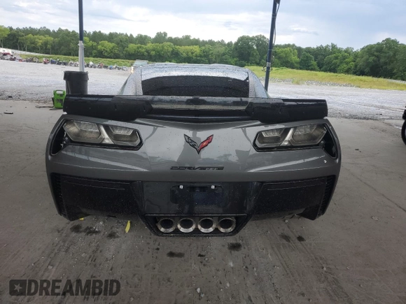 2015 Chevrolet Corvette Z06 3LZ with VIN 1G1YU2D69F5607553, listed as a Copart auction lot 58258254 with 0 mi miles and Salvage Title. Bid and sale history available at carsss.com. Image 6.