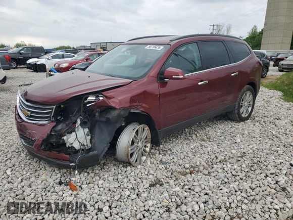 2015 Chevrolet Traverse LT with VIN 1GNKVGKD3FJ343415, listed as a Copart auction lot 56736835 with 144,937 mi miles and Clean title. Bid and sale history available at DreamBid. Image 1.