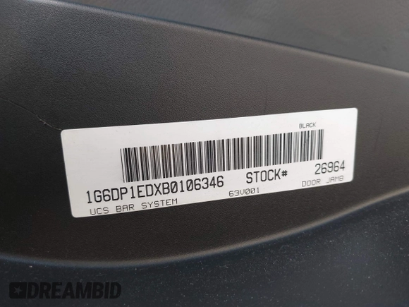 2011 Cadillac CTS Premium с VIN 1G6DP1EDXB0106346, выставлен на аукционе IAAI как лот 41349978 с пробегом Не указан миль и . История ставок и продаж доступна на DreamBid. Изображение 9.